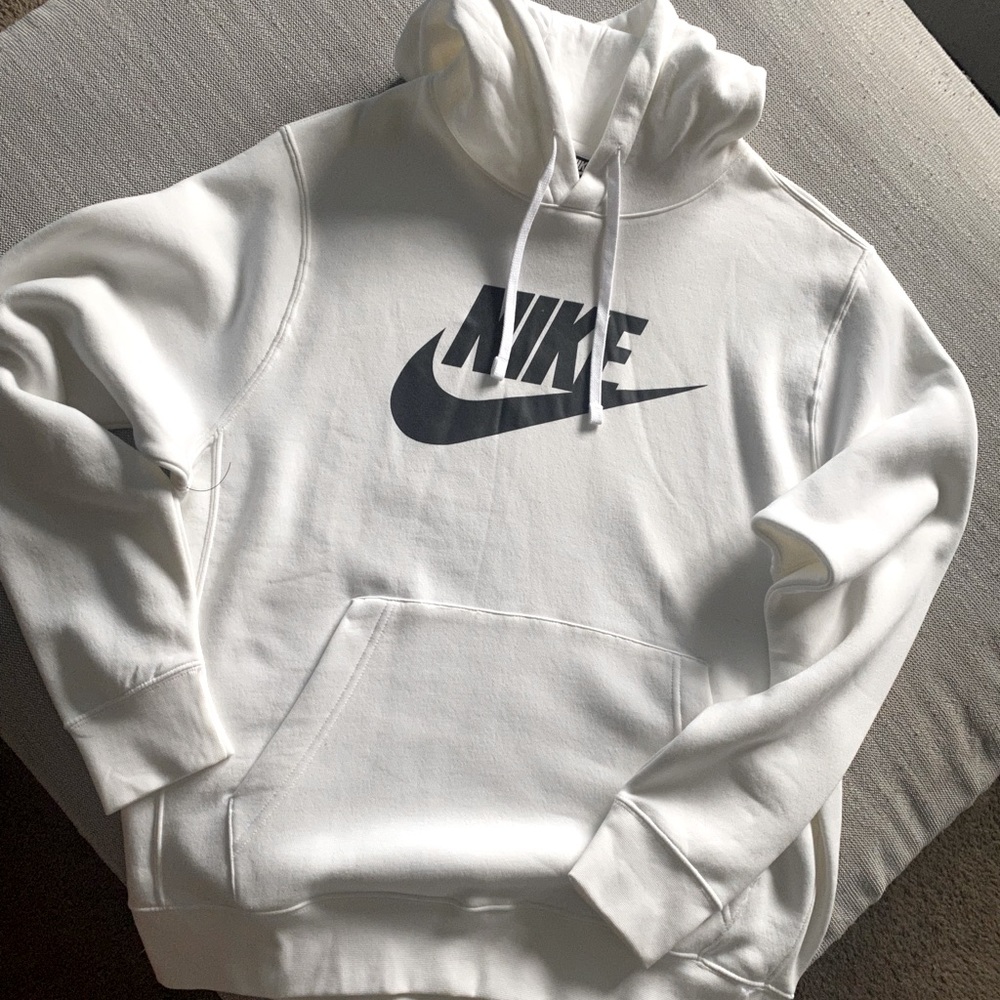 Mens Nike White Hoodie